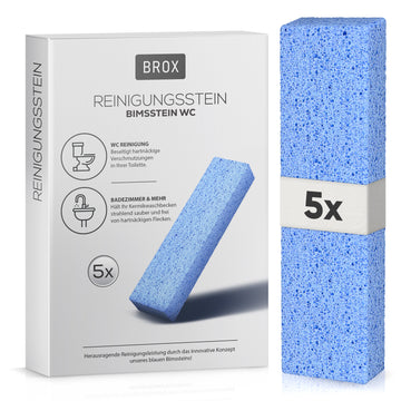 BROX Bimsstein WC Block – Reinigungsstein Blau (5 Stück)