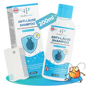 Anti-Läuse Shampoo – 200 ml Vorteilspackung – Läuse Shampoo inkl. Läusekamm