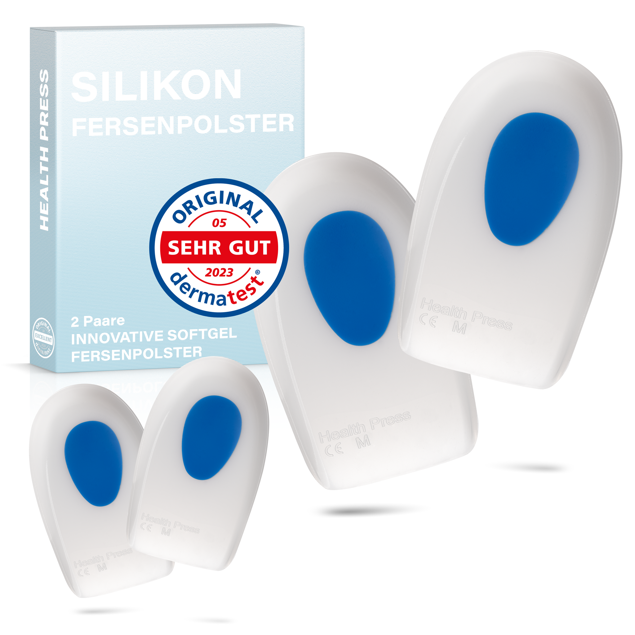 Silikon Fersenpolster – 2 Paare (4 Stück) Fersenkissen