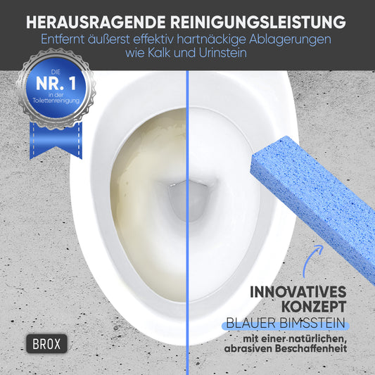 BROX Bimsstein WC Block – Reinigungsstein Blau (5 Stück)
