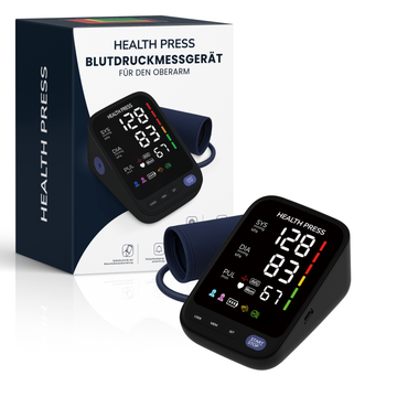 Health Press Blutdruckmessgerät Oberarm – Digitales Blutdruckmessgeraet mit Manschette