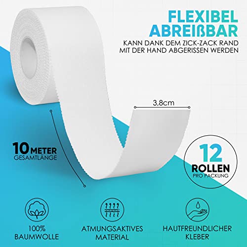 Sporttape - 12 Rollen (3,8cm x 10m)